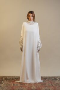 Majestic Drape – Abaya with Hand Embroidery