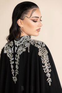 Elegant Black Unique Gown - Image 5