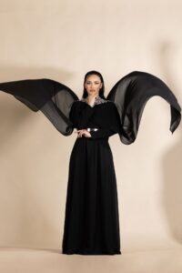 Elegant Black Unique Gown - Image 7